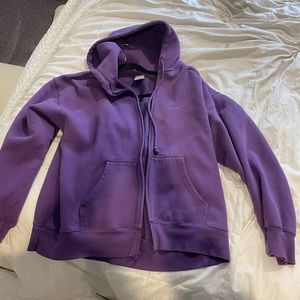 Aritzia TNA Purple Boyfriend Zip up Hoodie